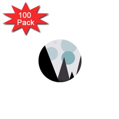 Geometric landscape 1  Mini Buttons (100 pack) 