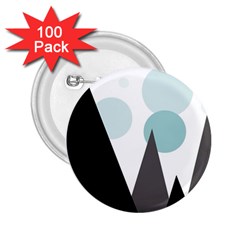 Geometric landscape 2.25  Buttons (100 pack) 