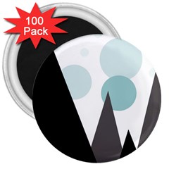 Geometric landscape 3  Magnets (100 pack)