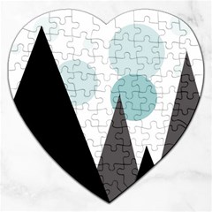 Geometric landscape Jigsaw Puzzle (Heart)