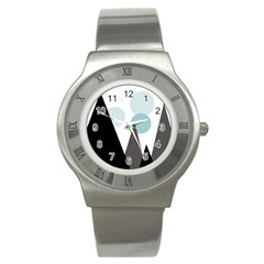 Geometric landscape Stainless Steel Watch