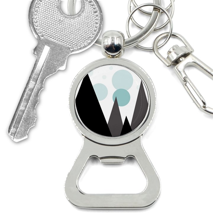 Geometric landscape Bottle Opener Key Chains