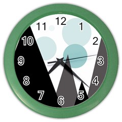 Geometric landscape Color Wall Clock