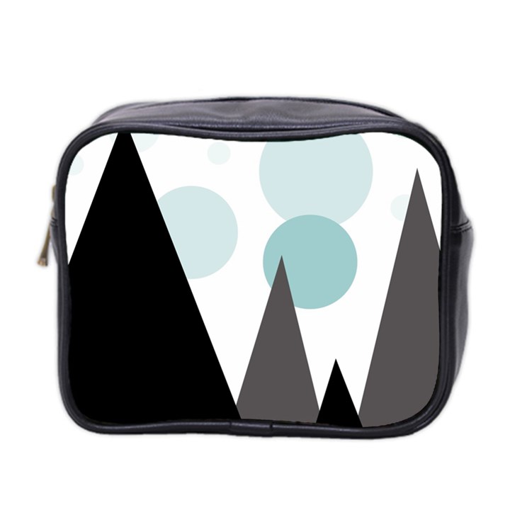 Geometric landscape Mini Toiletries Bag (Two Sides)