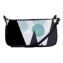 Geometric landscape Shoulder Clutch Bag