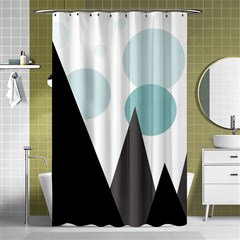 Geometric landscape Shower Curtain 48  x 72  (Small) 