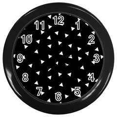 Geometric Pattern Wall Clock (black) by Valentinaart