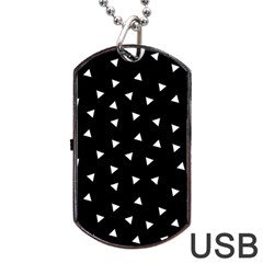 Geometric Pattern Dog Tag Usb Flash (two Sides) by Valentinaart