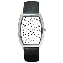 Geometric Pattern Barrel Style Metal Watch