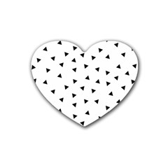 Geometric Pattern Rubber Coaster (Heart) 