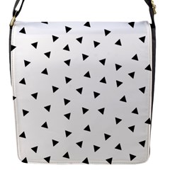 Geometric Pattern Flap Closure Messenger Bag (S)