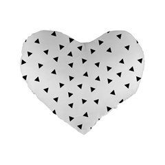 Geometric Pattern Standard 16  Premium Flano Heart Shape Cushions