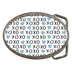 Xo Valentines Day Pattern Belt Buckles by Valentinaart