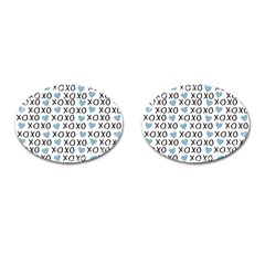 Xo Valentines Day Pattern Cufflinks (oval)