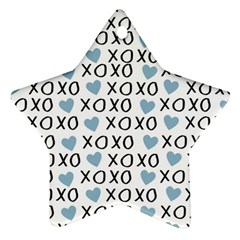 Xo Valentines Day Pattern Star Ornament (two Sides) by Valentinaart