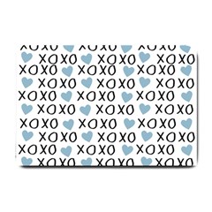 Xo Valentines Day Pattern Small Doormat  by Valentinaart