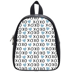 Xo Valentines Day Pattern School Bag (small) by Valentinaart