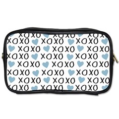 Xo Valentines Day Pattern Toiletries Bag (two Sides) by Valentinaart