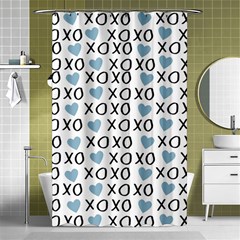 Xo Valentines Day Pattern Shower Curtain 48  X 72  (small)  by Valentinaart