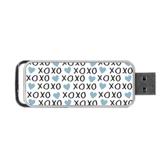 Xo Valentines Day Pattern Portable Usb Flash (two Sides) by Valentinaart