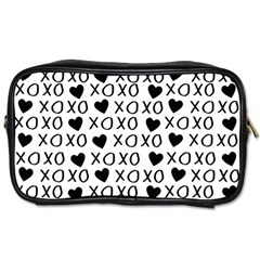 Xo Valentines Day Pattern Toiletries Bag (two Sides) by Valentinaart