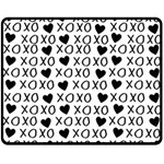 XO Valentines day pattern Double Sided Fleece Blanket (Medium)  58.8 x47.4  Blanket Back