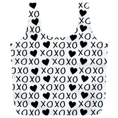 Xo Valentines Day Pattern Full Print Recycle Bag (xl) by Valentinaart