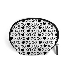 Xo Valentines Day Pattern Accessory Pouch (small) by Valentinaart