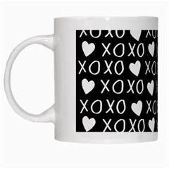 Xo Valentines Day Pattern White Mugs by Valentinaart