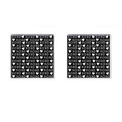 Xo Valentines Day Pattern Cufflinks (square) by Valentinaart