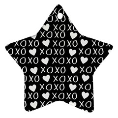 Xo Valentines Day Pattern Star Ornament (two Sides) by Valentinaart