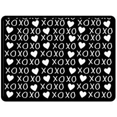 Xo Valentines Day Pattern Fleece Blanket (large) 