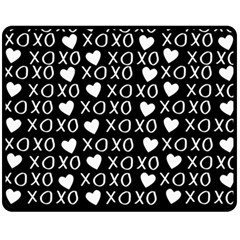 Xo Valentines Day Pattern Fleece Blanket (medium)  by Valentinaart