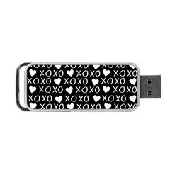 Xo Valentines Day Pattern Portable Usb Flash (one Side) by Valentinaart