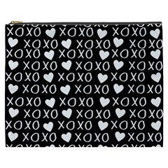 Xo Valentines Day Pattern Cosmetic Bag (xxxl) by Valentinaart