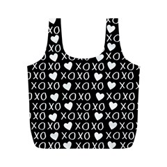 Xo Valentines Day Pattern Full Print Recycle Bag (m) by Valentinaart