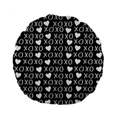 Xo Valentines Day Pattern Standard 15  Premium Flano Round Cushions by Valentinaart