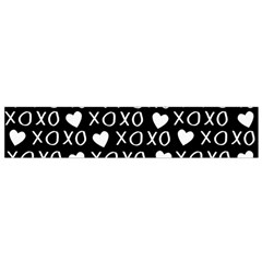 Xo Valentines Day Pattern Small Flano Scarf by Valentinaart