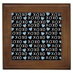 XO Valentines day pattern Framed Tiles