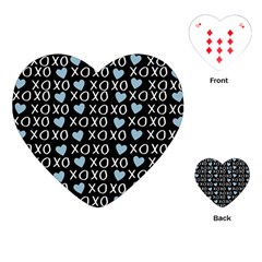 XO Valentines day pattern Playing Cards (Heart)