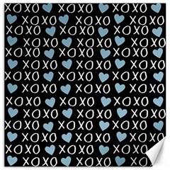 XO Valentines day pattern Canvas 12  x 12 