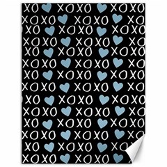 XO Valentines day pattern Canvas 12  x 16 