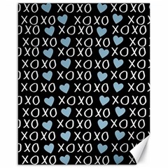 XO Valentines day pattern Canvas 16  x 20 