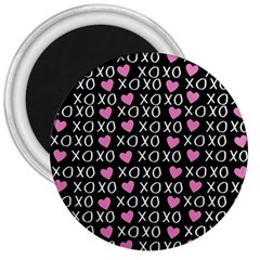 Xo Valentines Day Pattern 3  Magnets by Valentinaart