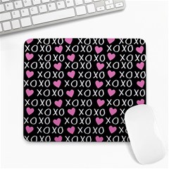 Xo Valentines Day Pattern Large Mousepads by Valentinaart