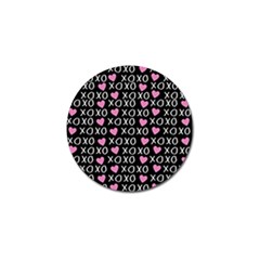 Xo Valentines Day Pattern Golf Ball Marker (4 Pack) by Valentinaart