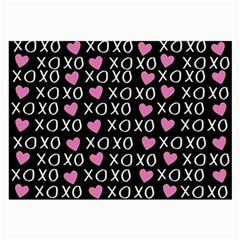 Xo Valentines Day Pattern Large Glasses Cloth by Valentinaart