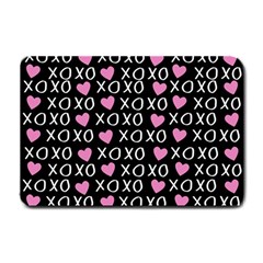 Xo Valentines Day Pattern Small Doormat  by Valentinaart