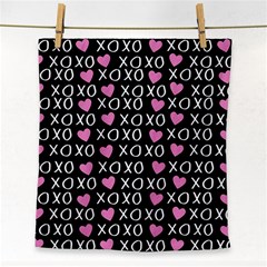 Xo Valentines Day Pattern Face Towel by Valentinaart