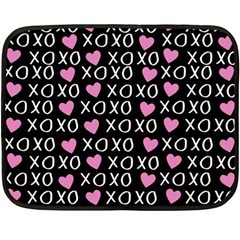 Xo Valentines Day Pattern Fleece Blanket (mini) by Valentinaart